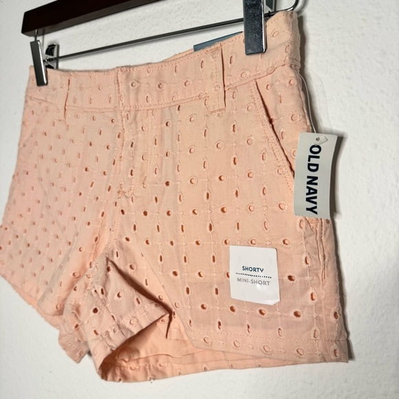 Old Navy girls pink eyelet flat front chino mini shorts size 10 NWT - Picture 4 of 10